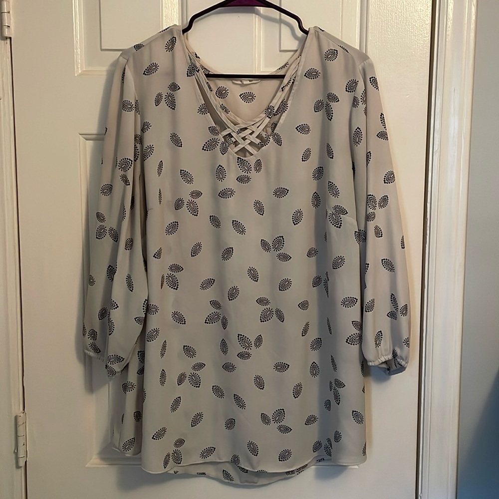 Maurices Criss Cross Pattern Blouse